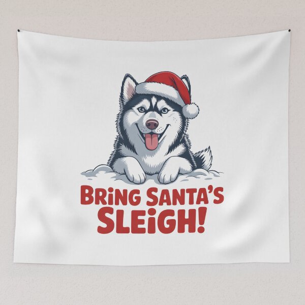 Item preview, Bring Santa’s Sleigh Husky Funny Christmas Gift designed and sold by Slaw-Creation.