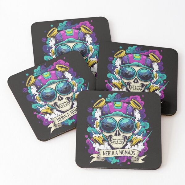 Item preview, Nebula Nomads Skull - Retro Sci-Fi Cosmic DJ designed and sold by AwesomeBeyondLimits.