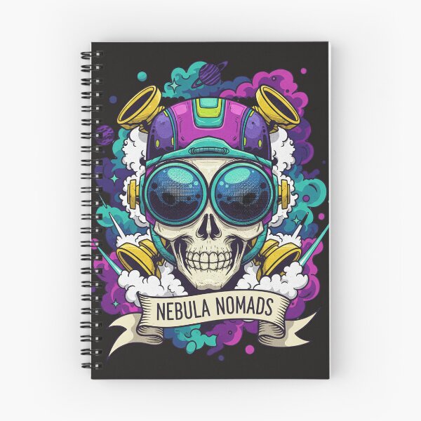 Item preview, Nebula Nomads Skull - Retro Sci-Fi Cosmic DJ designed and sold by AwesomeBeyondLimits.