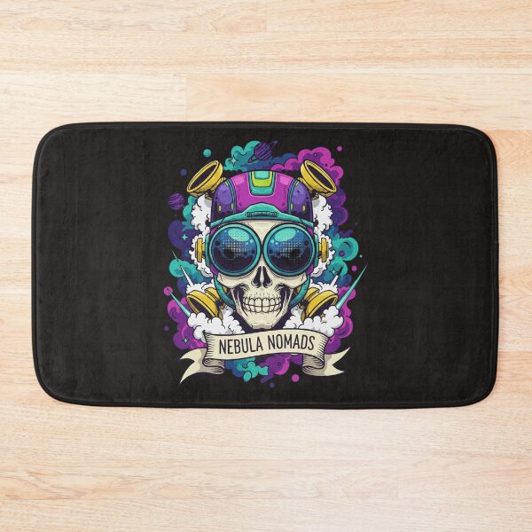 Item preview, Nebula Nomads Skull - Retro Sci-Fi Cosmic DJ designed and sold by AwesomeBeyondLimits.