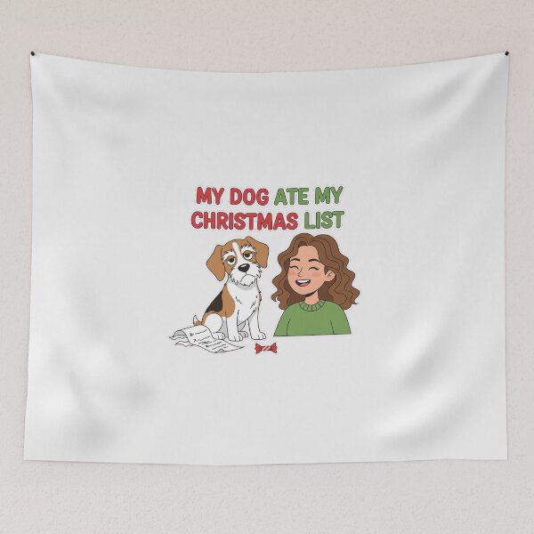 Item preview, Funny Dog Ate Christmas List Xmas Pet Lover Gift designed and sold by Bratak.