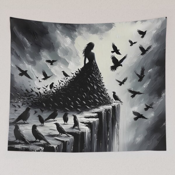 Item preview, Gothic Girl With The Crows designed and sold by Visual Nomad Club.