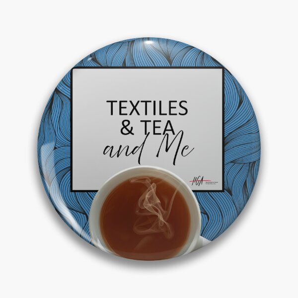 Item preview, Pin Button - Textiles & Tea and Me Collection by Handweavers Guild of America  designed and sold by Handweavers Guild of America.