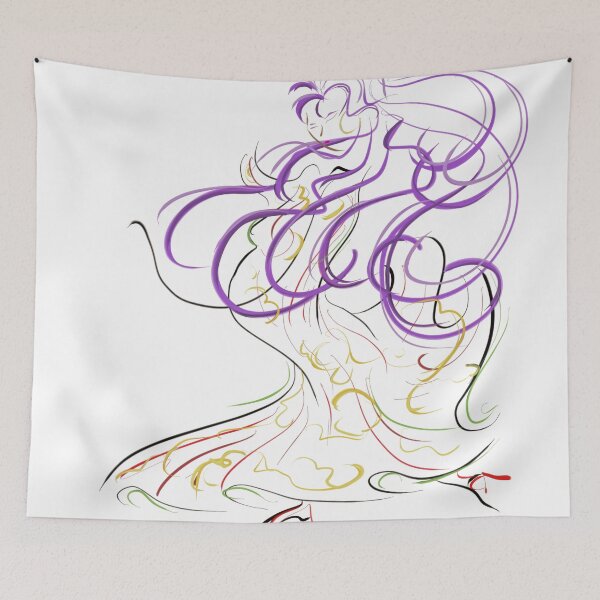 Item preview, The Elegant Gypsy - Digital Painting with Fluid Lines designed and sold by Keltoi-art.