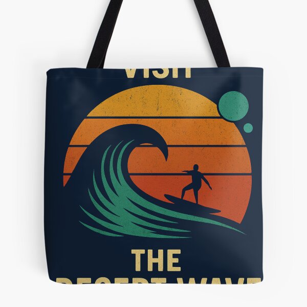 Item preview, Visit the Desert Wave – Vintage Retro Sci-Fi Surf T-Shirt – Distressed Sunset Graphic Tee designed and sold by johnExpress02.