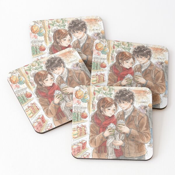 Item preview, Illustration of young couple enjoying cozy Christmas shopping for Christmas Celebration designed and sold by RSDigitalPrintDesign.