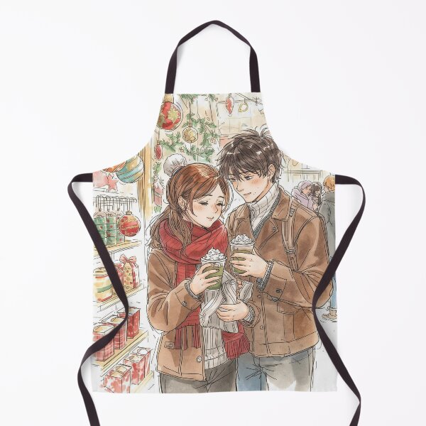 Item preview, Illustration of young couple enjoying cozy Christmas shopping for Christmas Celebration designed and sold by RSDigitalPrintDesign.