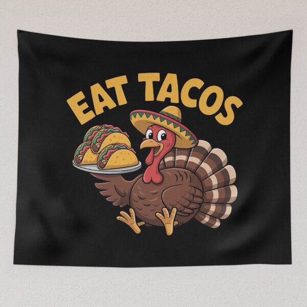Item preview, Funny Thanksgiving Turkey Eat Tacos Mexican Thanksgiving designed and sold by Dabbing Turtle Designs.