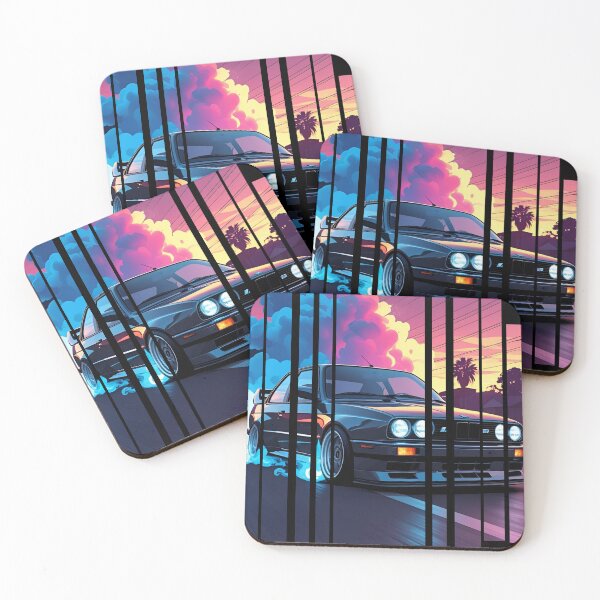 Item preview, B.W the Power of the 3 series drifting with neon smoke, retro 80s 1 designed and sold by Neon G.