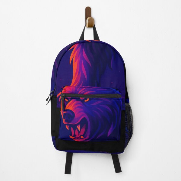 Item preview, Neon Bear – Vaporwave Cyber Roaring Beast Art designed and sold by GolabMagic.