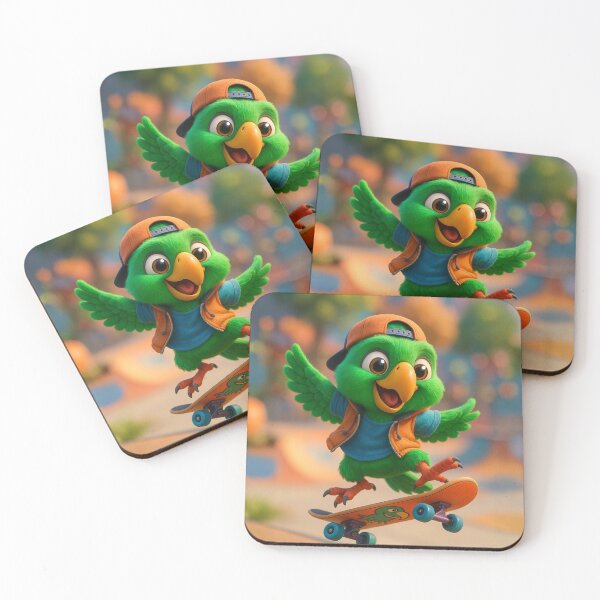 Item preview, Skater Eclectus Parrot designed and sold by Sillytoe.