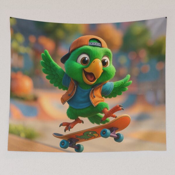 Item preview, Skater Eclectus Parrot designed and sold by Sillytoe.