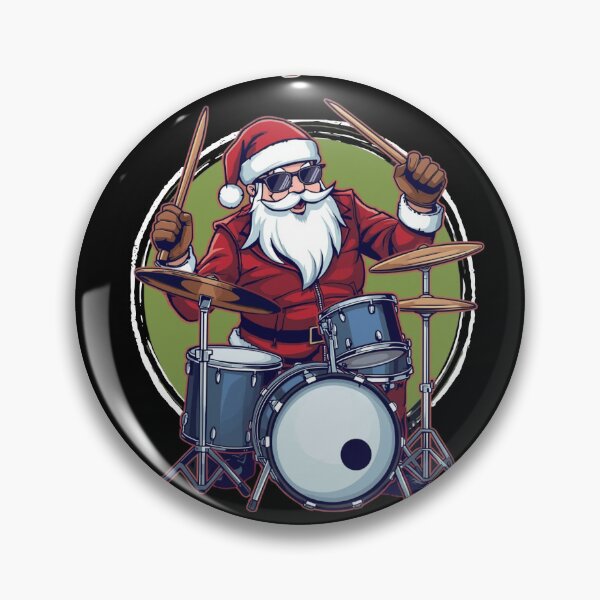 Item preview, Santa Playing Drums designed and sold by Rhythm Thru Art .