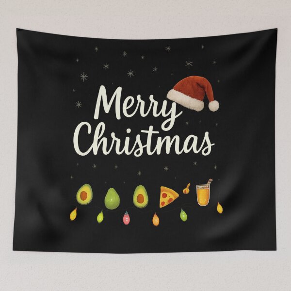 Item preview, Merry Christmas with Guava, Avocado & Pizza Holiday Lights designed and sold by annenambiro.