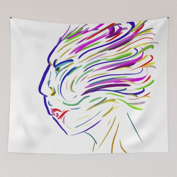 Item preview, Energetic Multicolored Portrait | Color Explosion Human Face Digital Painting designed and sold by Keltoi-art.
