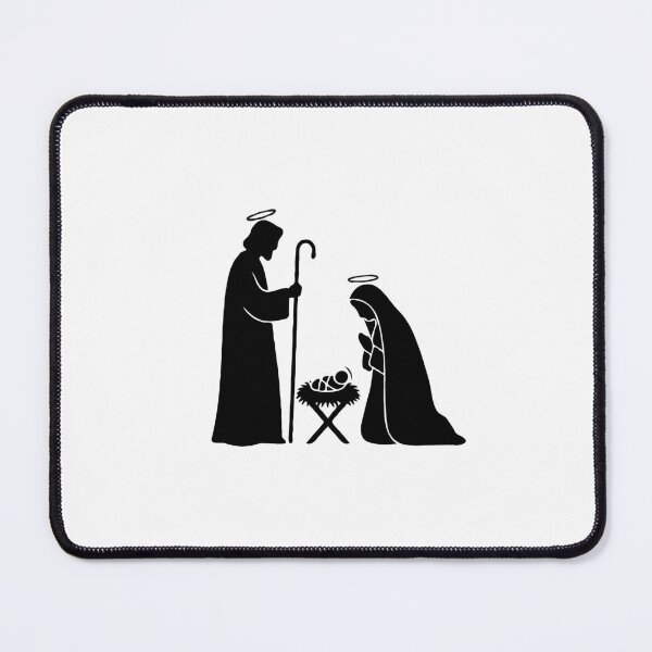 Item preview, Holy Family Nativity Silhouette – Minimalist Christmas Art designed and sold by The Real Life Symphony.