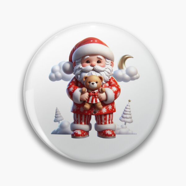 Item preview, Santa Claus with a teddy bear designed and sold by JonysCreativeDesigns.