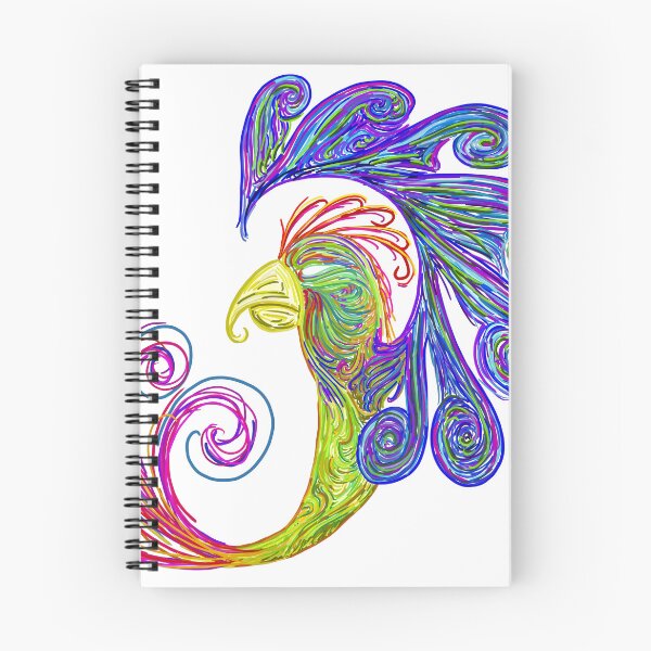 Item preview, Psychedelic Fluid Art Phoenix Bird | Stylized Parrot Digital Painting Vibrant Colors designed and sold by Keltoi-art.