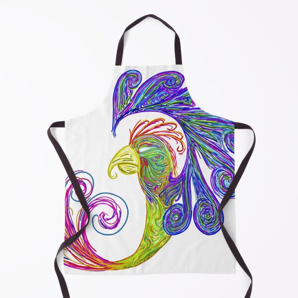 Item preview, Psychedelic Fluid Art Phoenix Bird | Stylized Parrot Digital Painting Vibrant Colors designed and sold by Keltoi-art.