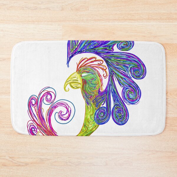 Item preview, Psychedelic Fluid Art Phoenix Bird | Stylized Parrot Digital Painting Vibrant Colors designed and sold by Keltoi-art.