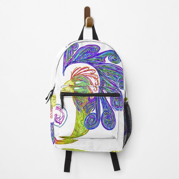 Item preview, Psychedelic Fluid Art Phoenix Bird | Stylized Parrot Digital Painting Vibrant Colors designed and sold by Keltoi-art.