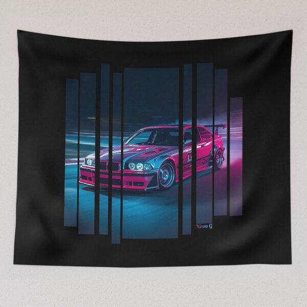 Item preview, B.W36 Power of the 3 series coupe with wide body kit, street racing vibe, high contrast neon colors 9 designed and sold by Neon G.