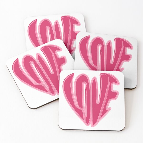 Item preview, LOVE Word Typography Pink Heart | Romantic Love Gift Idea Valentine's Day Design designed and sold by Keltoi-art.