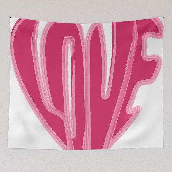 Item preview, LOVE Word Typography Pink Heart | Romantic Love Gift Idea Valentine's Day Design designed and sold by Keltoi-art.