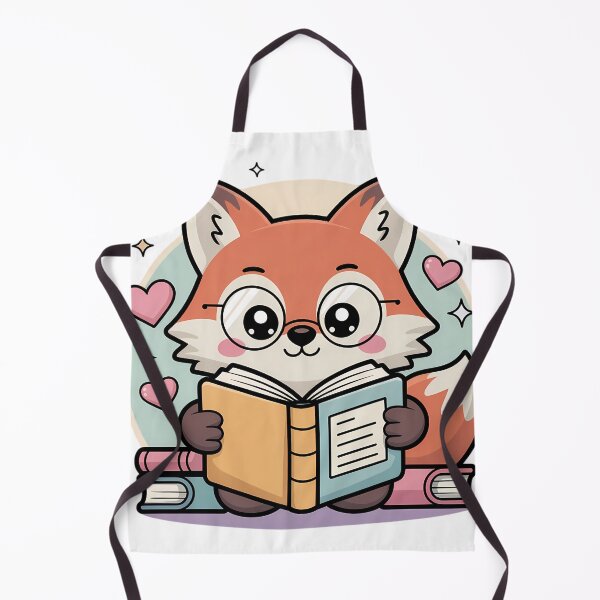 Item preview, Kawaii Fox Reading Book Library Cute Pastel Animal Study designed and sold by GiftsForge.