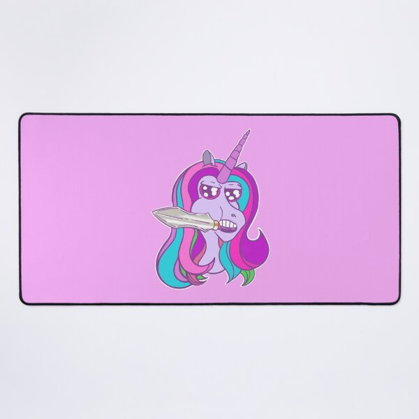 Item preview, Angry unicorn with knife | sassy kawaii magical creature wielding a sword designed and sold by kawaicherrypi.