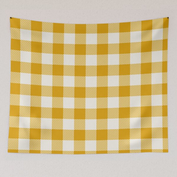 Item preview, Yellow plaid, checker board, buffalo plaid, gingham, stripe pattern designed and sold by Rebecca Andreae.
