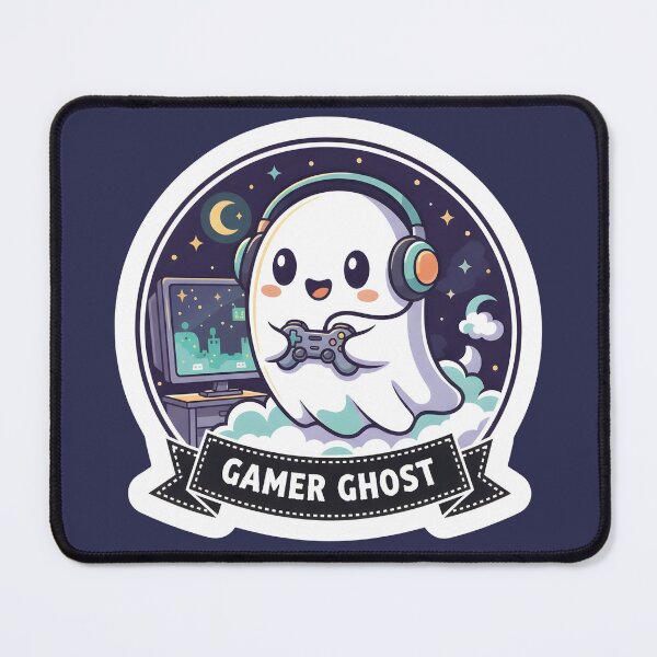 Item preview, Cute Gamer Ghost Kawaii Gaming Art designed and sold by Ekracreatives.