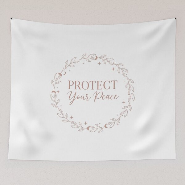 Item preview, PROTECT YOUR PEACE T-shirt | Self-Care, Spiritual Growth & Mystical Floral Tee designed and sold by MINIMA.LIGN.