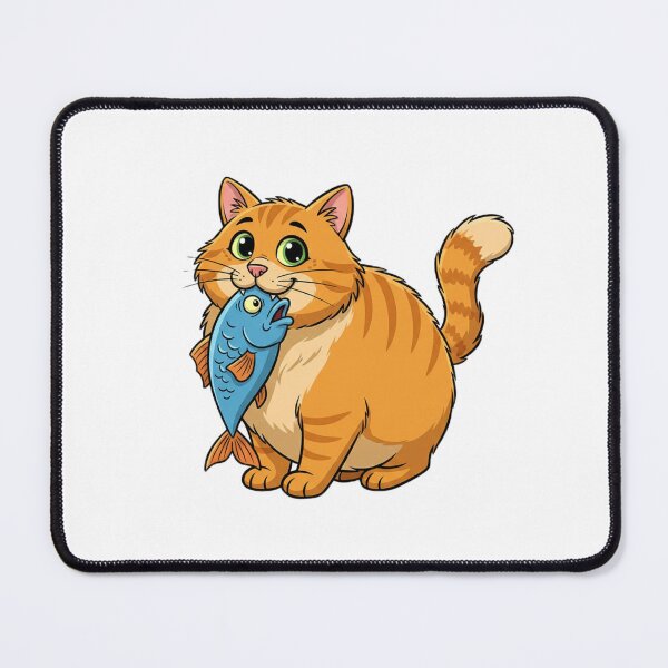 Item preview, Cute cat with fish designed and sold by Andersong.