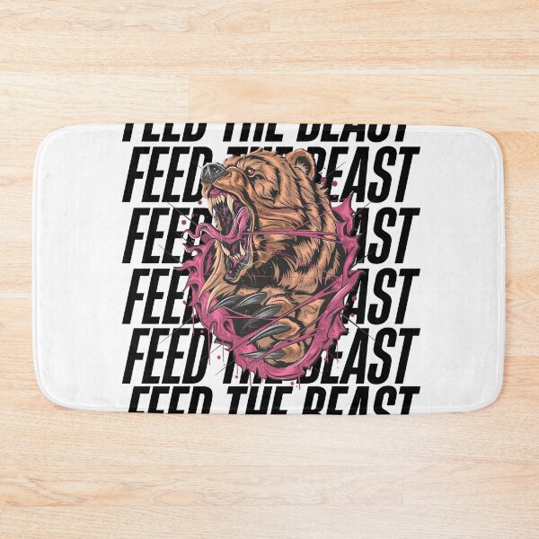 Item preview, Feed The Beast - Roaring Grizzly Bear Gym Motivation designed and sold by Iron Skull.