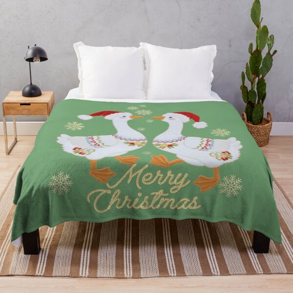 Item preview, Christmas Goose with Santa Hat designed and sold by AOCollections.