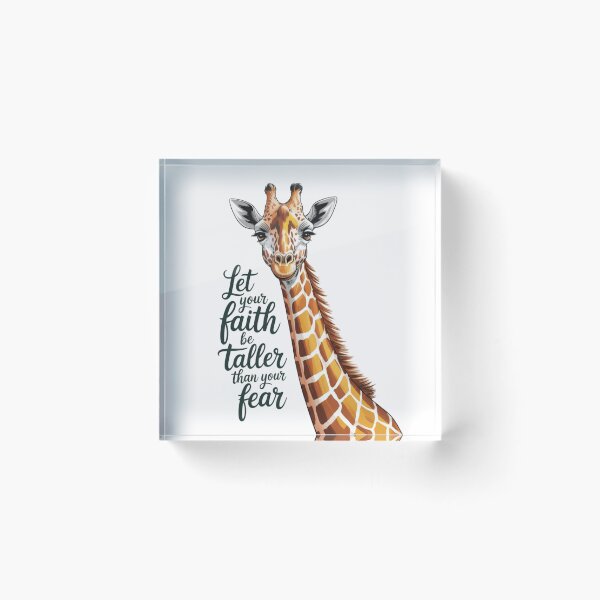 Item preview, et Your Faith Be Taller Than Your Fear. Giraffe Inspiration Art designed and sold by Bliss Find And Design.