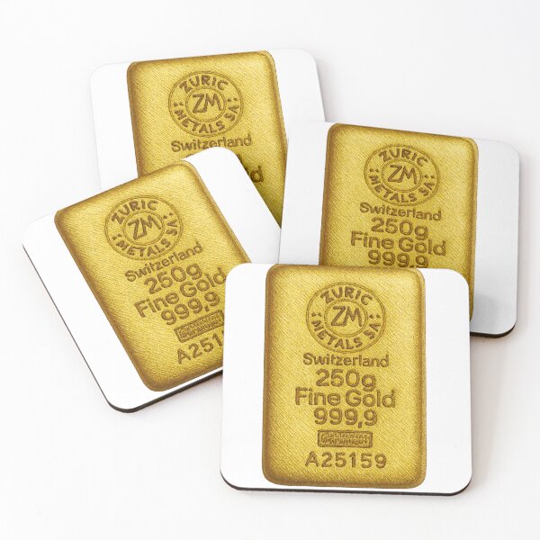 Item preview, 250g Gold Ingot – Hyperrealistic Design by “ZURIC METALS” designed and sold by JJNFX.