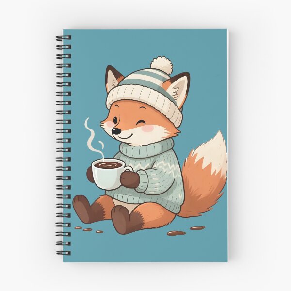 Item preview, Adorable illustration of a fox with a hot coffee designed and sold by Soulharmony.