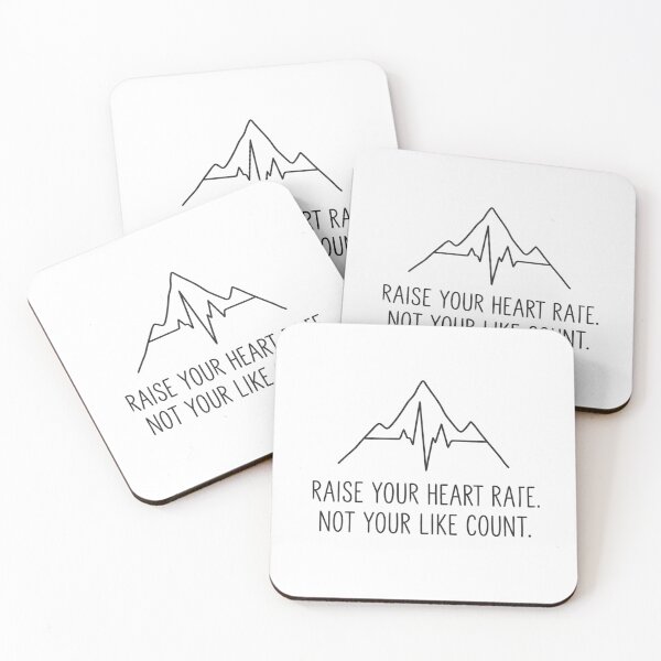 Item preview, Raise Heart Rate Not Like Count - Minimalist Hiking designed and sold by BloomKind.