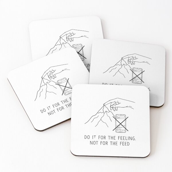 Item preview, Feeling Not Feed - Minimalist Hiking Quote designed and sold by BloomKind.