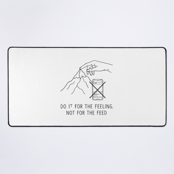 Item preview, Feeling Not Feed - Minimalist Hiking Quote designed and sold by BloomKind.