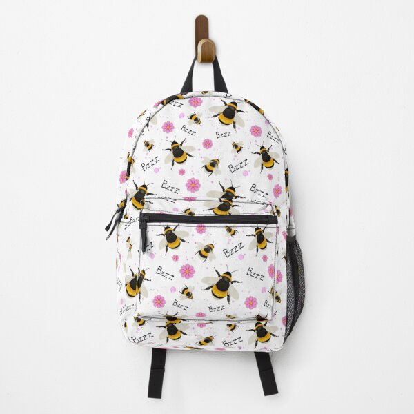 Item preview, Bzzzy bee watercolour bumblebee & pink flower design designed and sold by ArtyHdesigns.