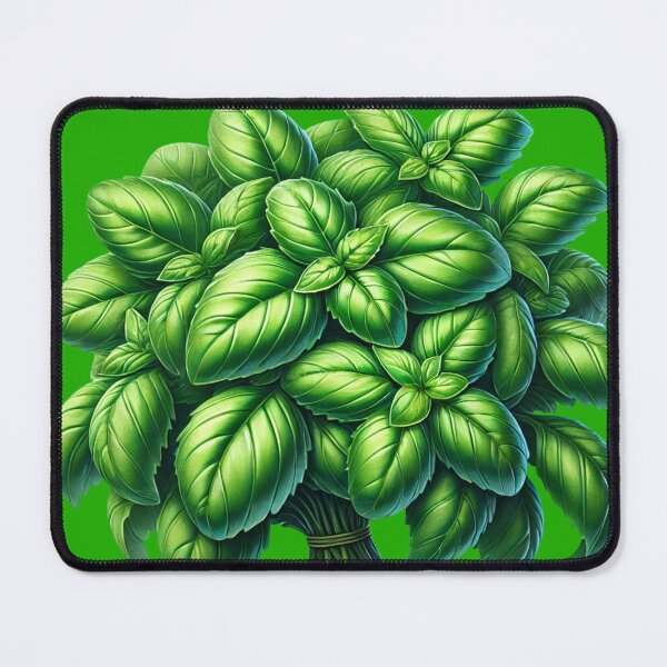 Item preview, Vibrant Botanical Illustration of Fresh Basil designed and sold by LineArtNordic.