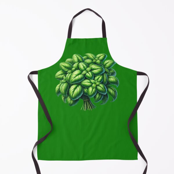 Item preview, Vibrant Botanical Illustration of Fresh Basil designed and sold by LineArtNordic.