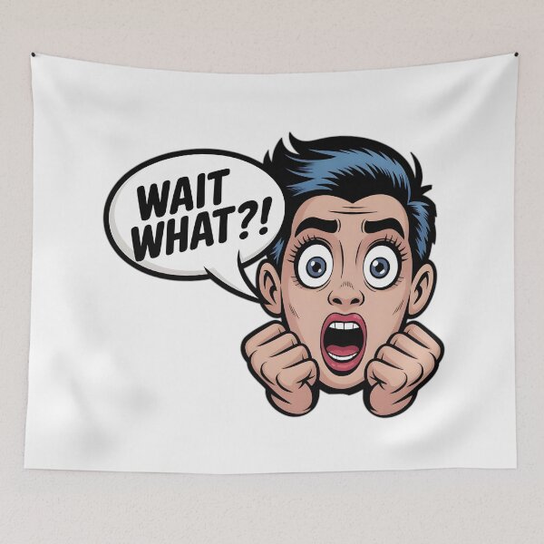 Item preview, Surprised Expression Comic Style – Wait What  designed and sold by Fadi Alyaldani.