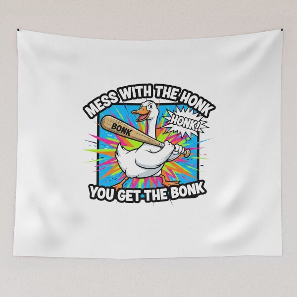 Item preview, Mess With The Honk You Get The Bonk Funny Goose designed and sold by JustCrafted.