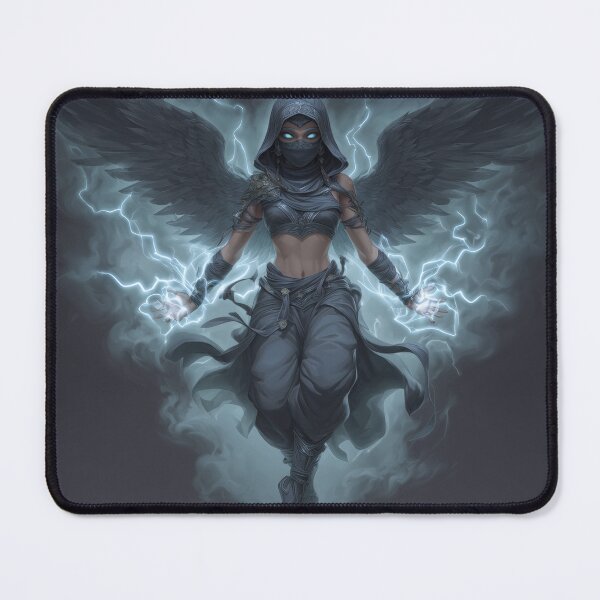 Item preview, Dark Winged Sorceress-Lightning Fantasy Art designed and sold by Ronne&Babra.