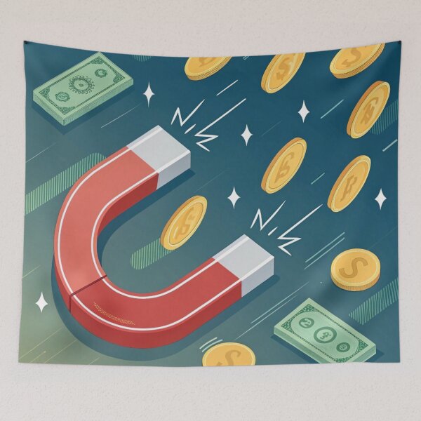 Item preview, Magnet attracting coins and bills designed and sold by Lucky 777.