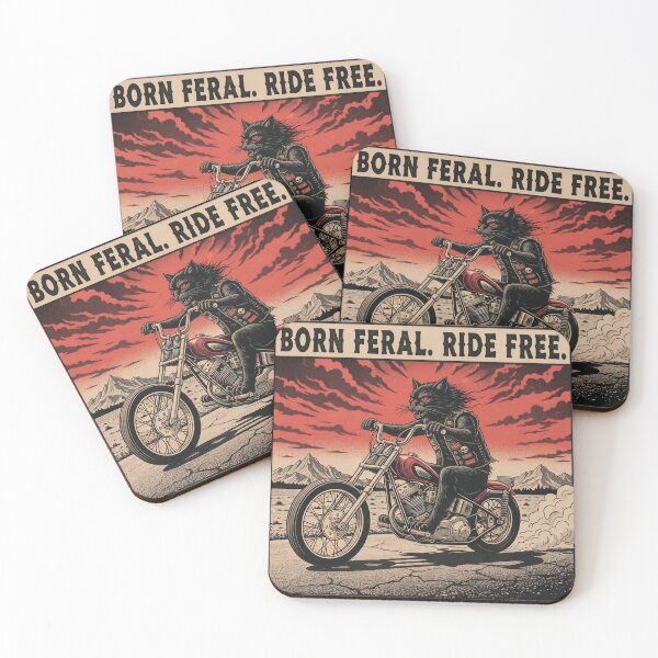 Item preview, Born Feral. Ride Free. designed and sold by Fur and Fury MC.